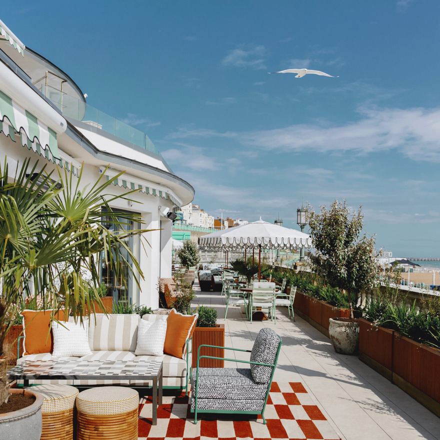 Terrace view of Soho House Brighton